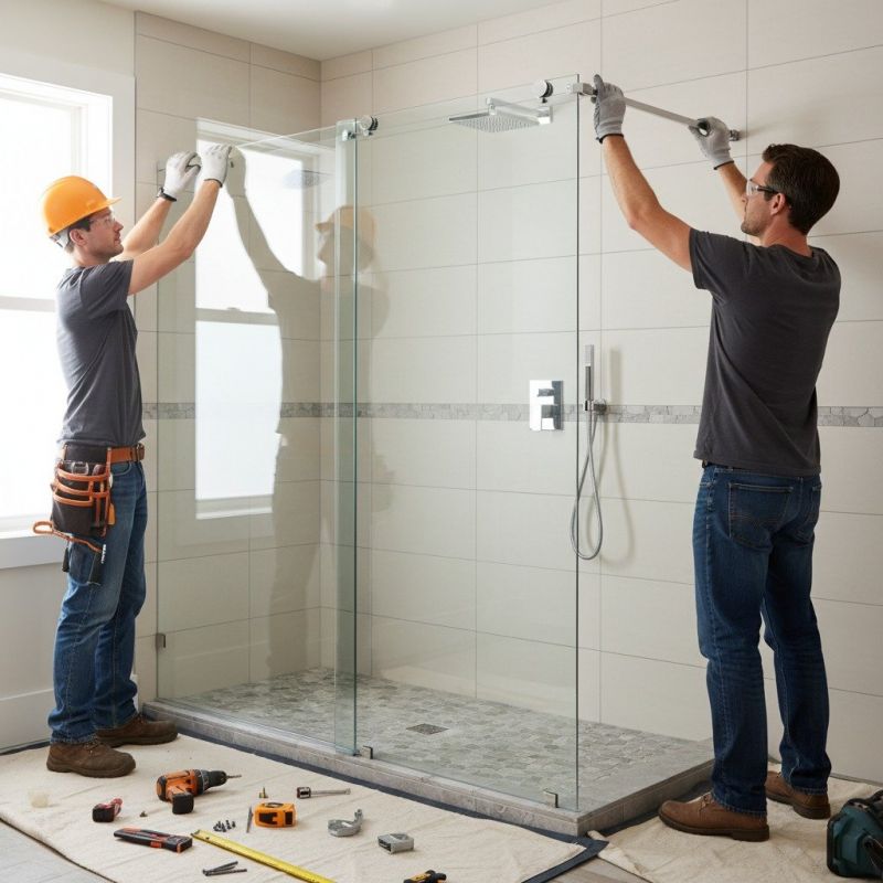 Local Shower Door Installation pros at work
